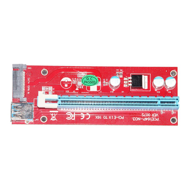 6Pcs PCI-E Express X16 Extender PCI E USB Riser Card