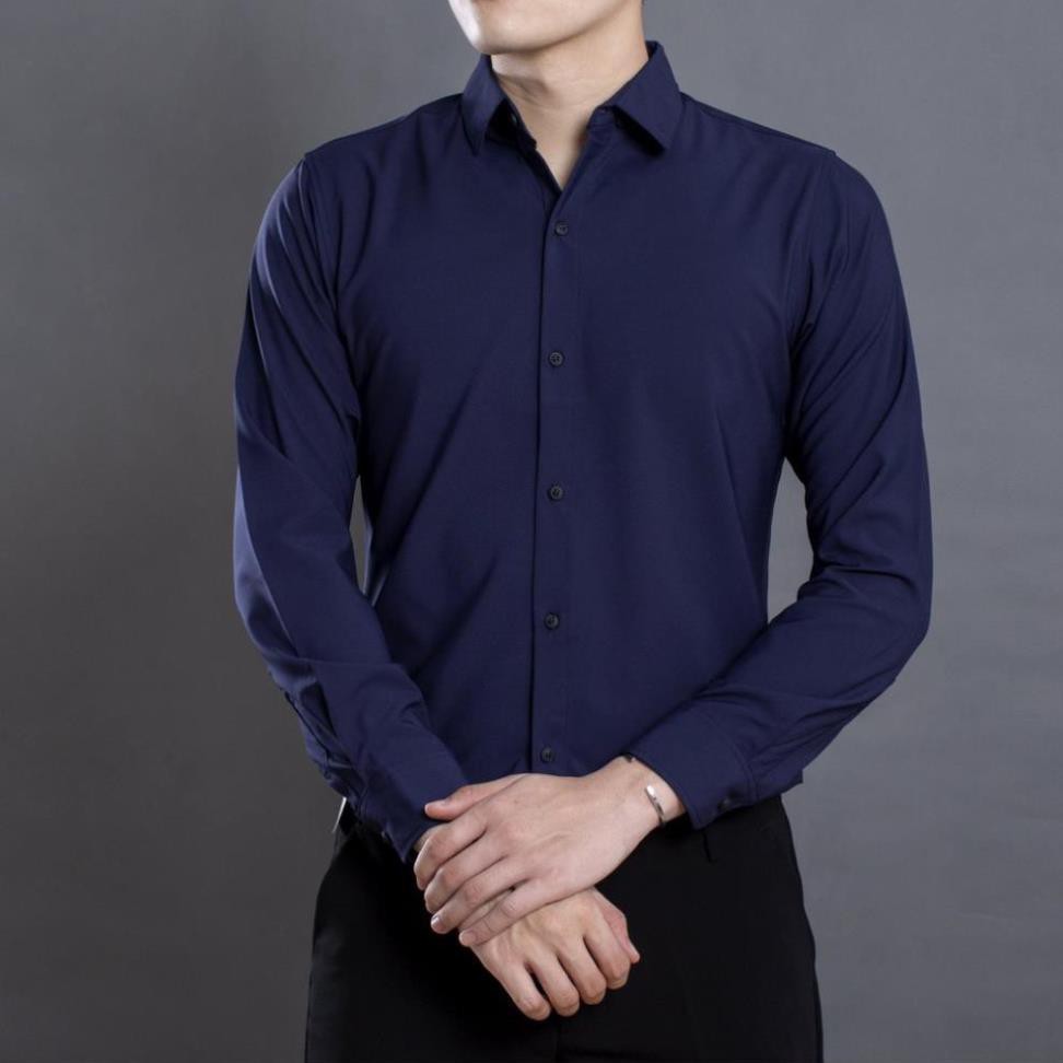 Áo sơ mi nam trơn cao cấp chống nhăn tuyệt đối LADOS- 665