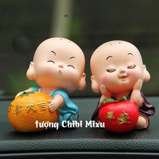Tượng chibi chú tiểu bình an