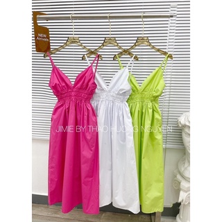 Váy 2 dây nữ maxi hở lưng chiết eo gởi cảm