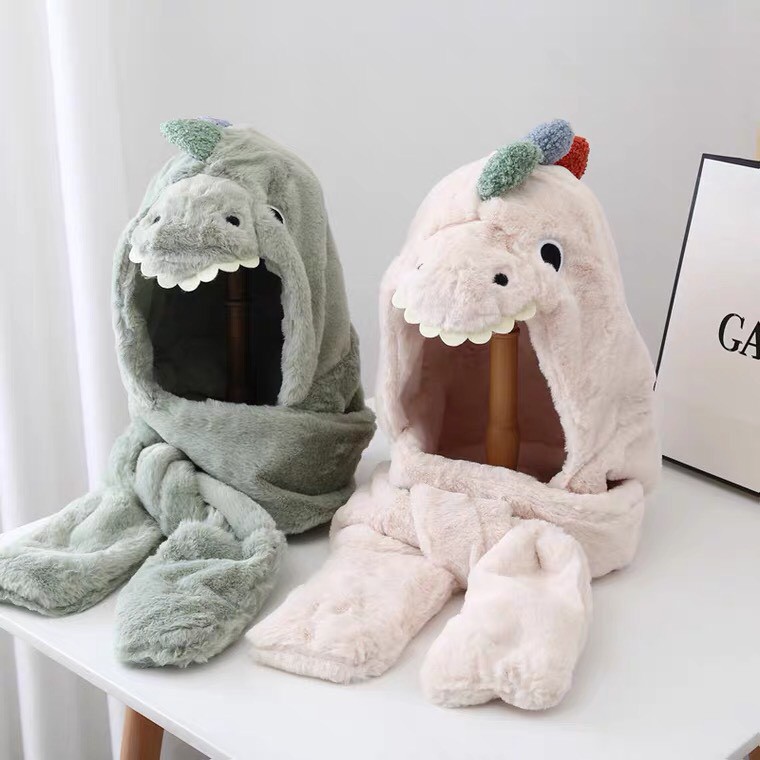 Mũ len trùm đầu hình con vật siêu đáng yêu, lông mềm mịn cực ấm áp