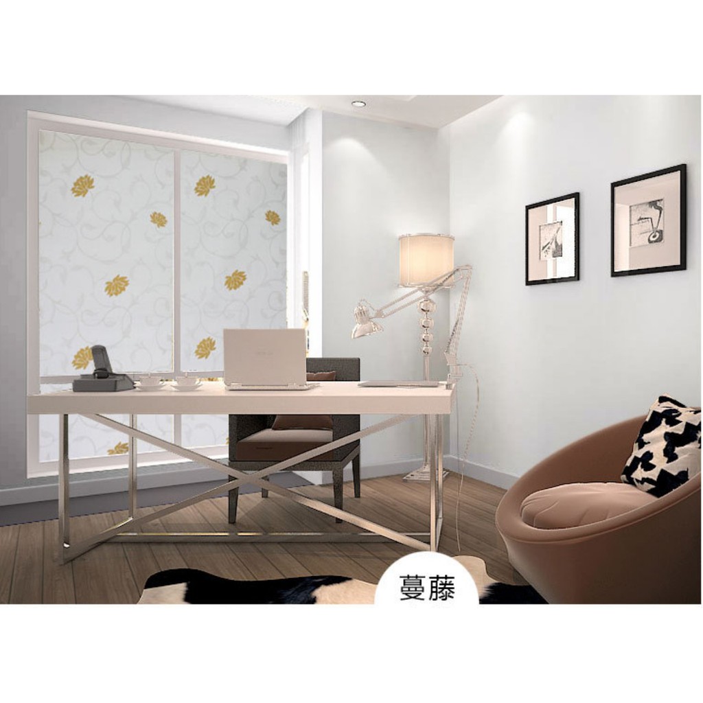 5M Giấy Dán Kính Họa Tiết dán kính sen vàng Không Cần Keo  - Khổ 0.45m | BigBuy360 - bigbuy360.vn