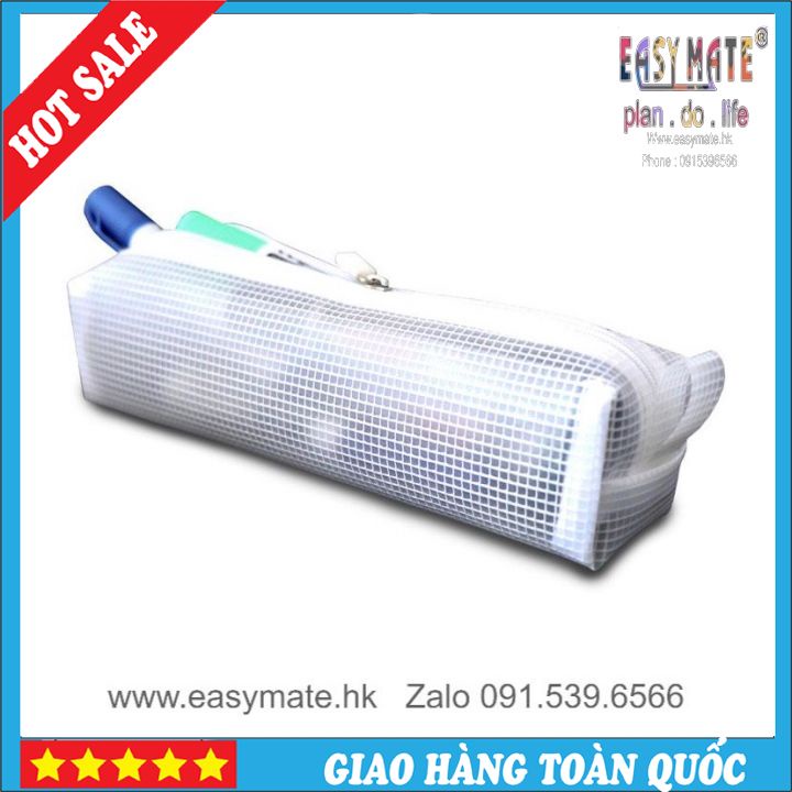 EASYMATE- MẪu mới túi bút trong nhìn xuyên thấu đồ , túi đựng mỹ phẩm,đựng vận dụng cần thiết , túi phân chia đồ