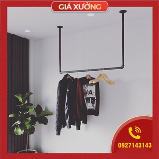 Kệ ống nước kim giá treo đồ chất liệu ống nước trang trí nhà, quán cafe đẹp độc lạ