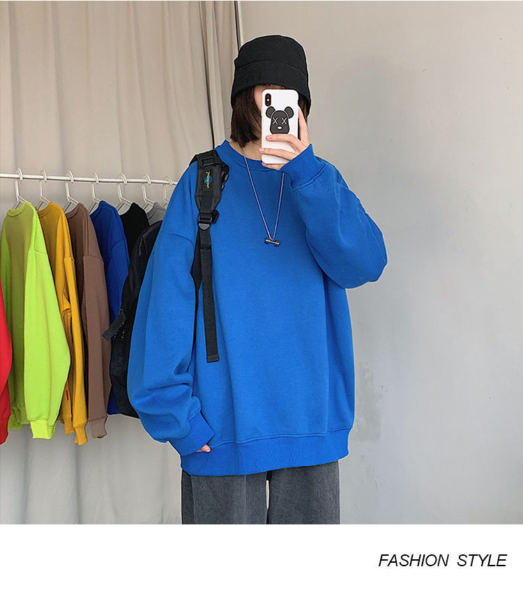 Áo Sweater cổ tròn dáng rộng thời trang năng động cho nam | BigBuy360 - bigbuy360.vn