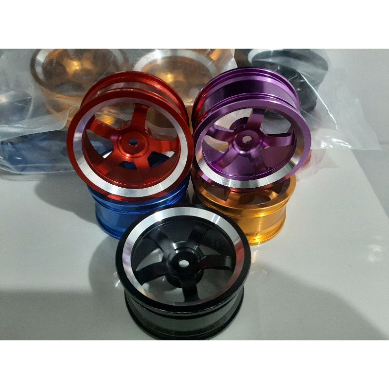 4 Mâm nhôm CNC cho RC 1/10 On-Road Drift Traxxas HSP Tamiya HPI Kyosho RedCat SAKURA