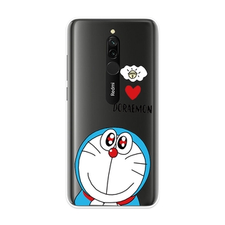Ốp Lưng Xiaomi Redmi 8 8A Note 8 Pro TPU mềm Case Doraemon Two