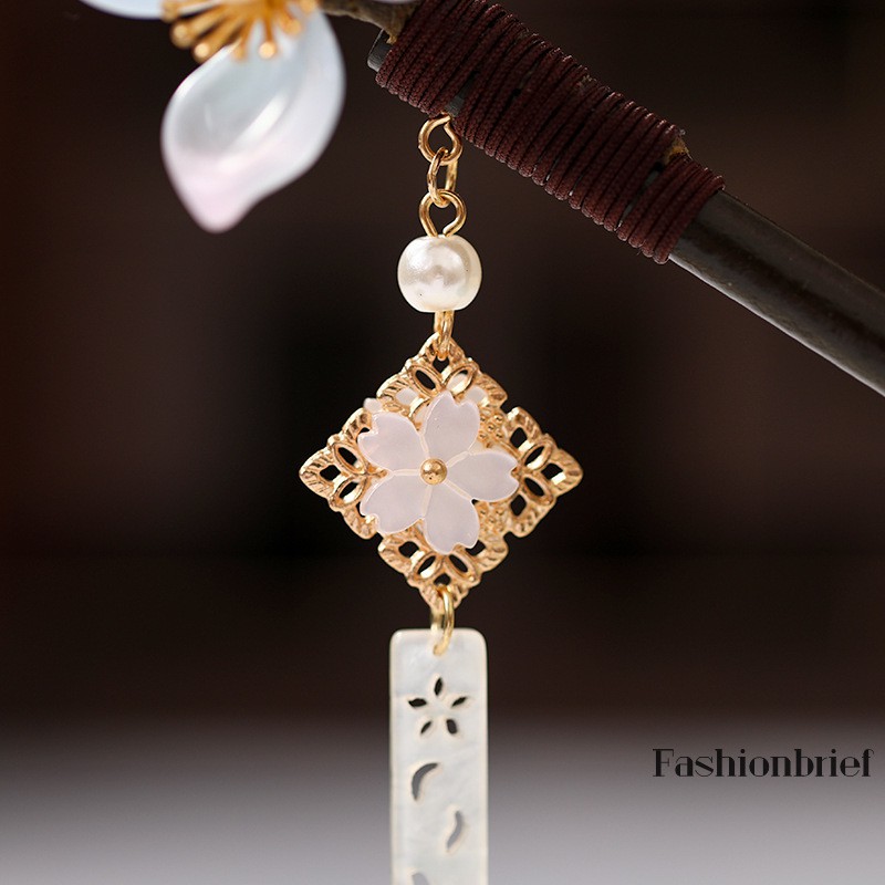 HANDMADE Trâm Cài Tóc Hình Hoa Đính Ngọc Trai Giả Xinh Xắn Cho Nữ