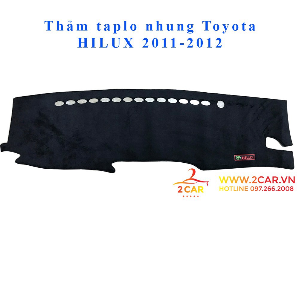 Thảm taplo nhung Toyota HILUX 2011-2012