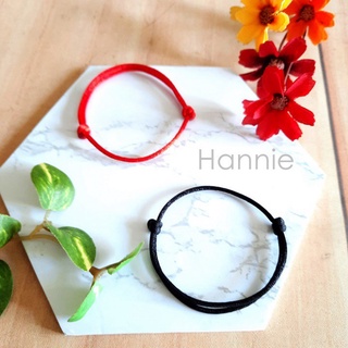 Vòng tay chỉ đỏ/đen may mắn khóa trượt freesize đeo tay nam nữ - Lucky Bracelet kiwiuri