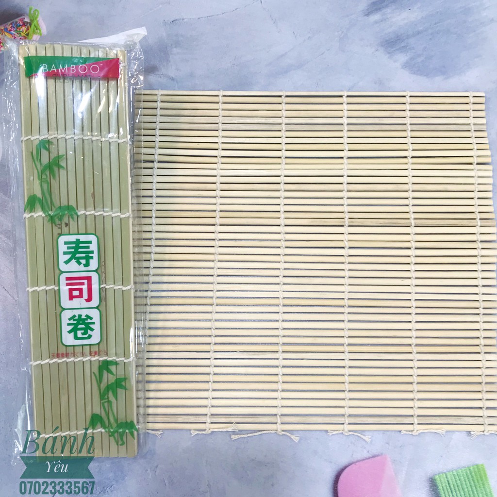 Mành Tre Cuộn Sushi Xanh - DC32A