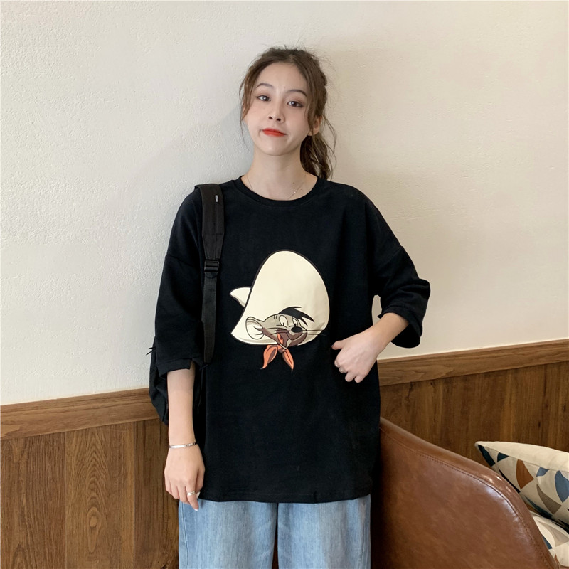 NRVP Áo Thun Nữ Form Rộng Tay Ngắn Thời Trang 2021