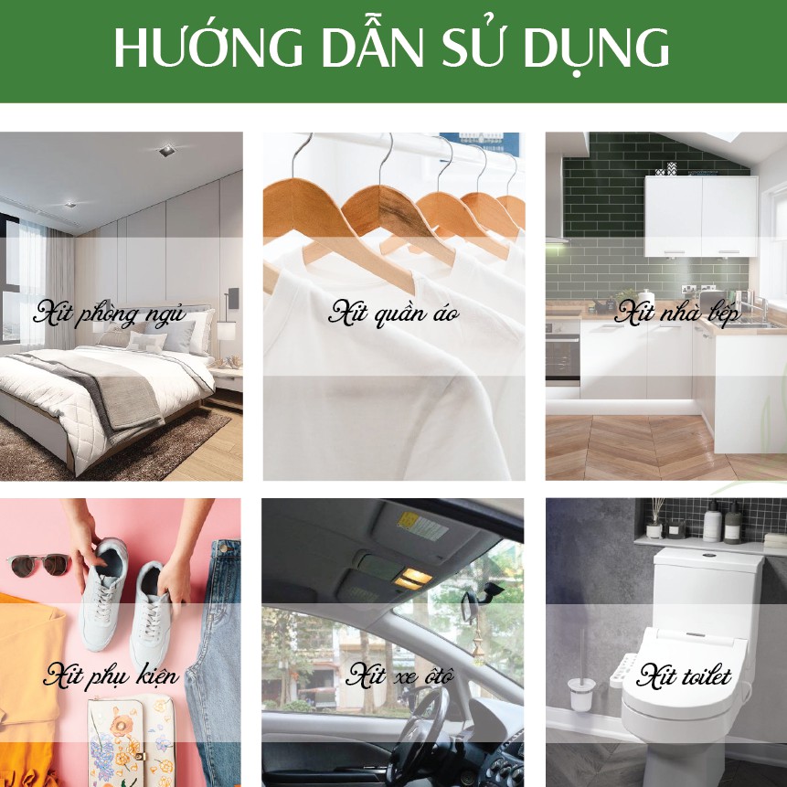 Bình xịt phòng 50ml tinh dầu Oải Hương/ Cam ngọt/ Lavender/ Bưởi/ hoa lài/ Bạc hà/ Sả chanh/ Quế - khử mùi và đuổi muỗi