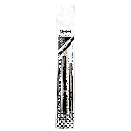 Ngòi bút bi BKS7E nét 0.7mm, ruột bút bi thay thế cho Pentel BK250 mực xanh/ đen- Chính hãng