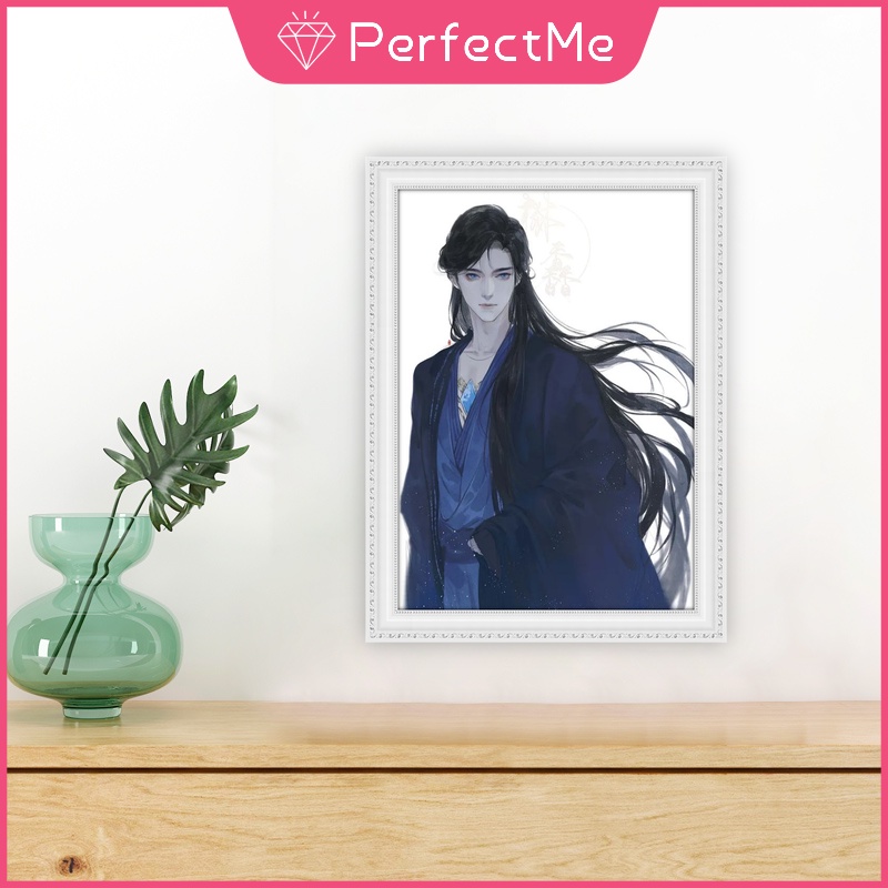 Bộ tranh đính đá 5D tự làm 30x40cm hình bé trai và bé gái cổ điển