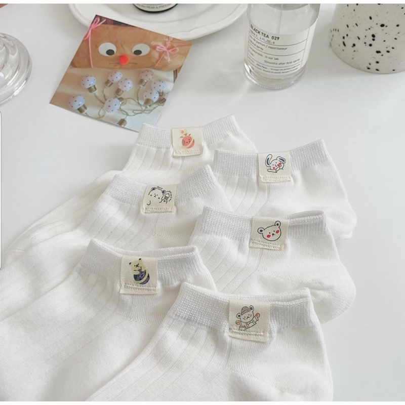 Vớ Tất Cổ Ngắn Icon TEM vải cotton kháng khuẩn, hàng loại 1 bao đổi trả dành cho cả nam và nữ MRSOCKS - VN025