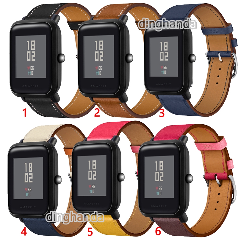 Dây Đeo Bằng Da Cho Đồng Hồ Thông Minh Huami Amazfit Bip Lite Bip S U Bip 3 pro