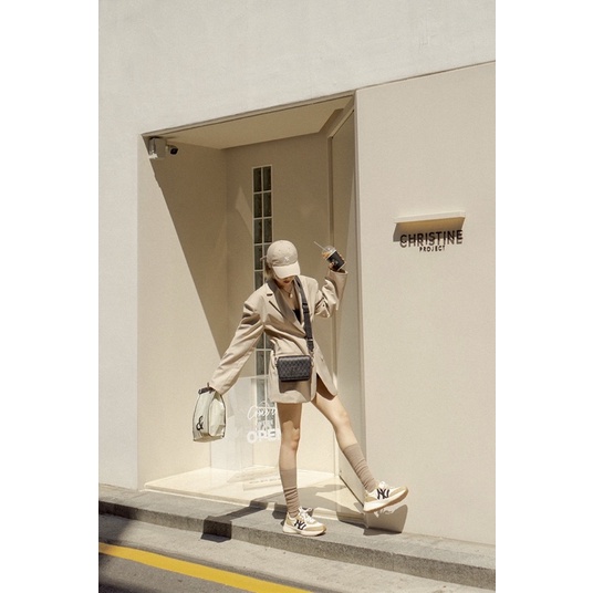 Nón MLB Basic logo nhỏ màu be