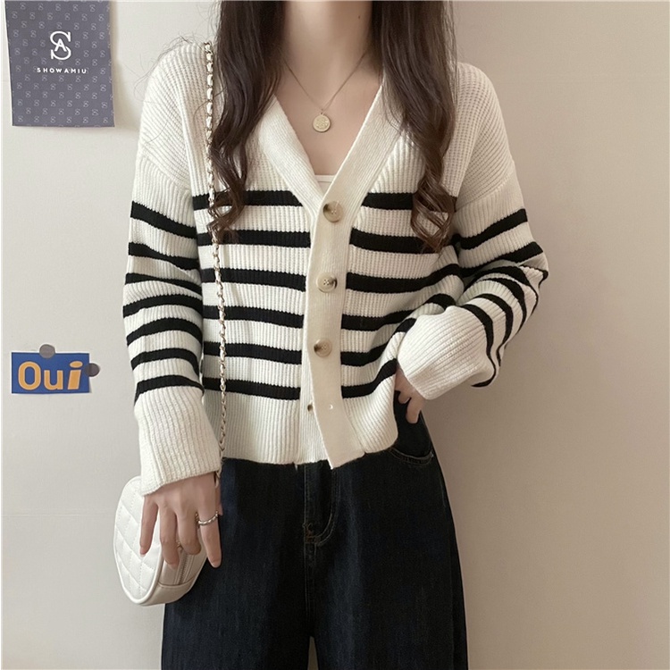NRVP Áo Sweater Dệt Kim Dài Tay Thiết Kế Mới Thời Trang Theo Phong Cách Hàn Quốc Cho Nữ
