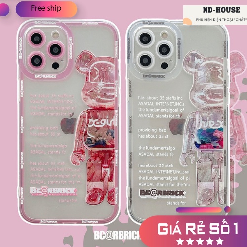 ốp lưng iphone trong suốt có tiker gấu chất liệu silicone phù hơp các dòng iphone từ 6p - 12promax