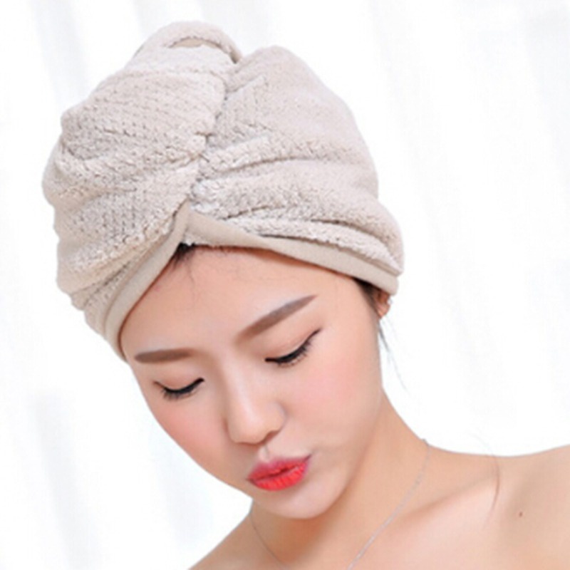 Khăn Tắm Trùm Đầu Bằng Sợi Micro Mềm Mại Nhanh Khô Tiện Dụng