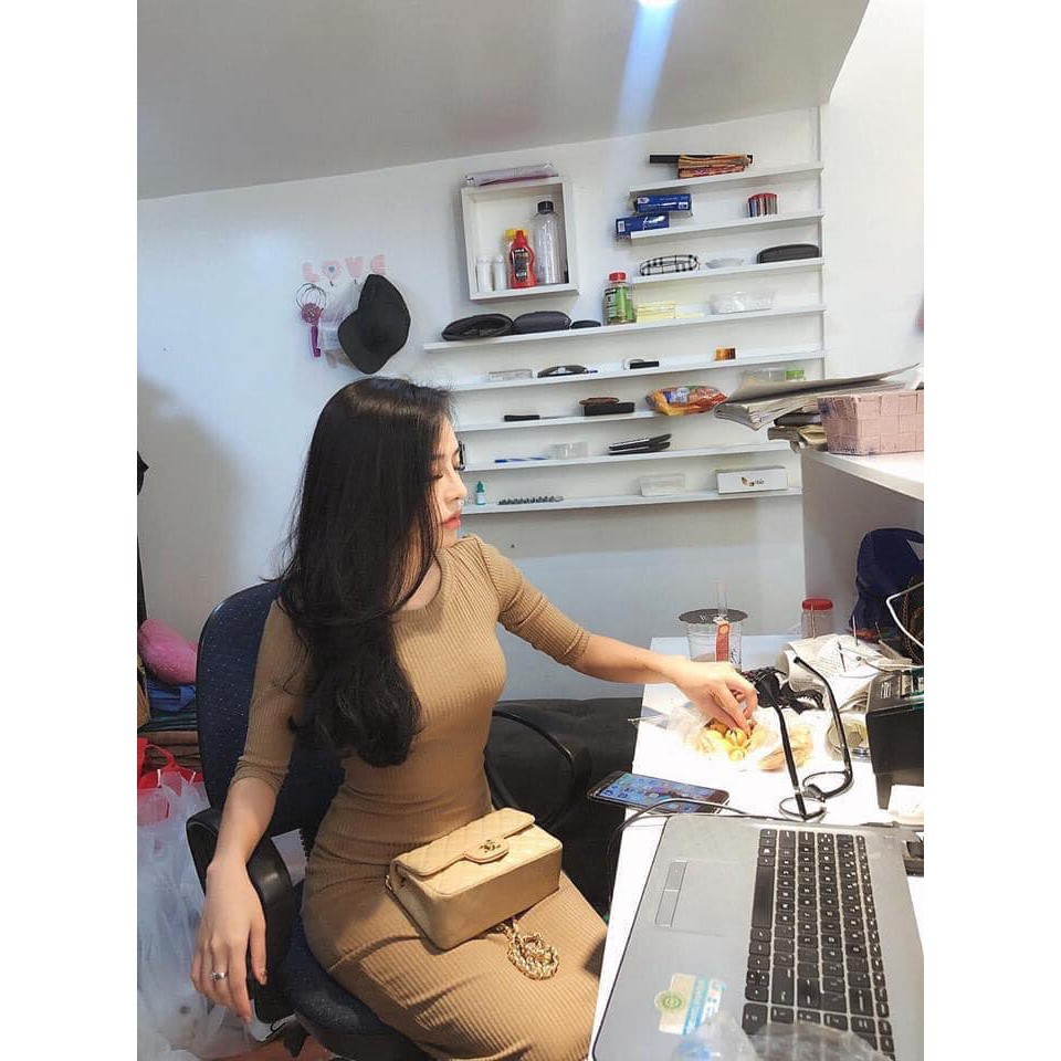 🌸Váy đầm body len tăm nữ tay lỡ SIÊU ĐẸP 🌸 [NEW] | BigBuy360 - bigbuy360.vn