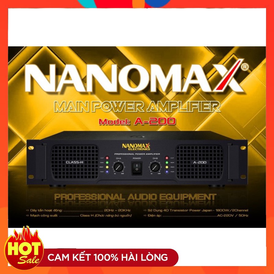 [Giảm Sốc] Main Power Nanomax A-200 ▪️Lắp 40 Transistor Japan. Công suất 3600w - Hàng chất lượng