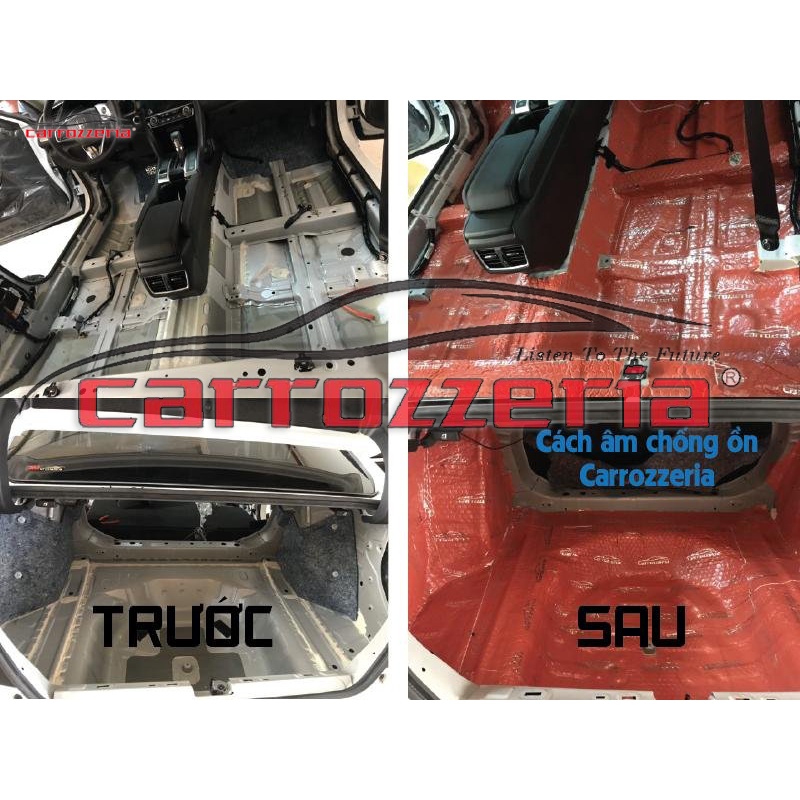 Miếng dán cách âm chống ồn cao cấp CARROZZERIA dành cho xe ô tô