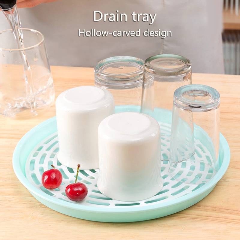 Khay Úp Ráo Nước Hai Tầng Bằng Nhựa Tiện Dụng Cho Nhà Bếp