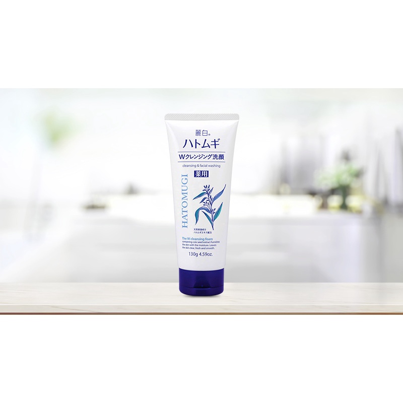Sữa rửa mặt Kumano Hatomugi Cleansing &amp; Facial Washing The W Cleansing Foam 130g