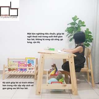 BÀN HỌC SINH GỖ TỰ NHIÊN TỐT CHO SỨC KHỎE - THEO TIÊU CHUẨN HÀNG XUẤT KHẨU ( chưa kèm ghế)