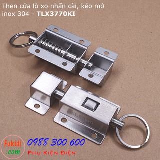Chốt nhấn gài, chốt bấm gài, then cửa lò xo nhấn gài thép size 37x70mm - TLX3770KT