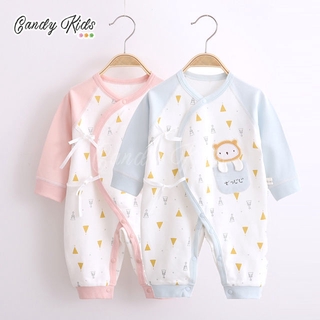 Bộ Áo Liền Quần Cotton Dễ Thương Cho Trẻ Sơ Sinh (0-3 Tháng)