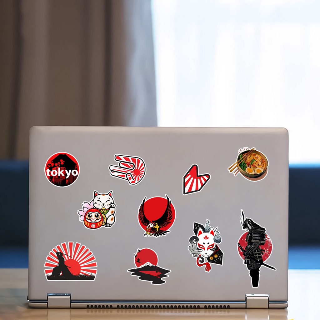 Sticker Japan Chống Nước - Sticker Dán Laptop, Điện Thoại, Đàn Guitar, Mũ Bảo Hiểm, Vali