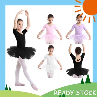Đầm Leotard Cotton tay ngắn cho bé gái SZ 2-10