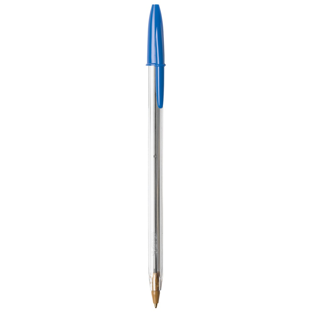 Combo 4 bút bi Bic XANH pen tapping thân trong Cristal