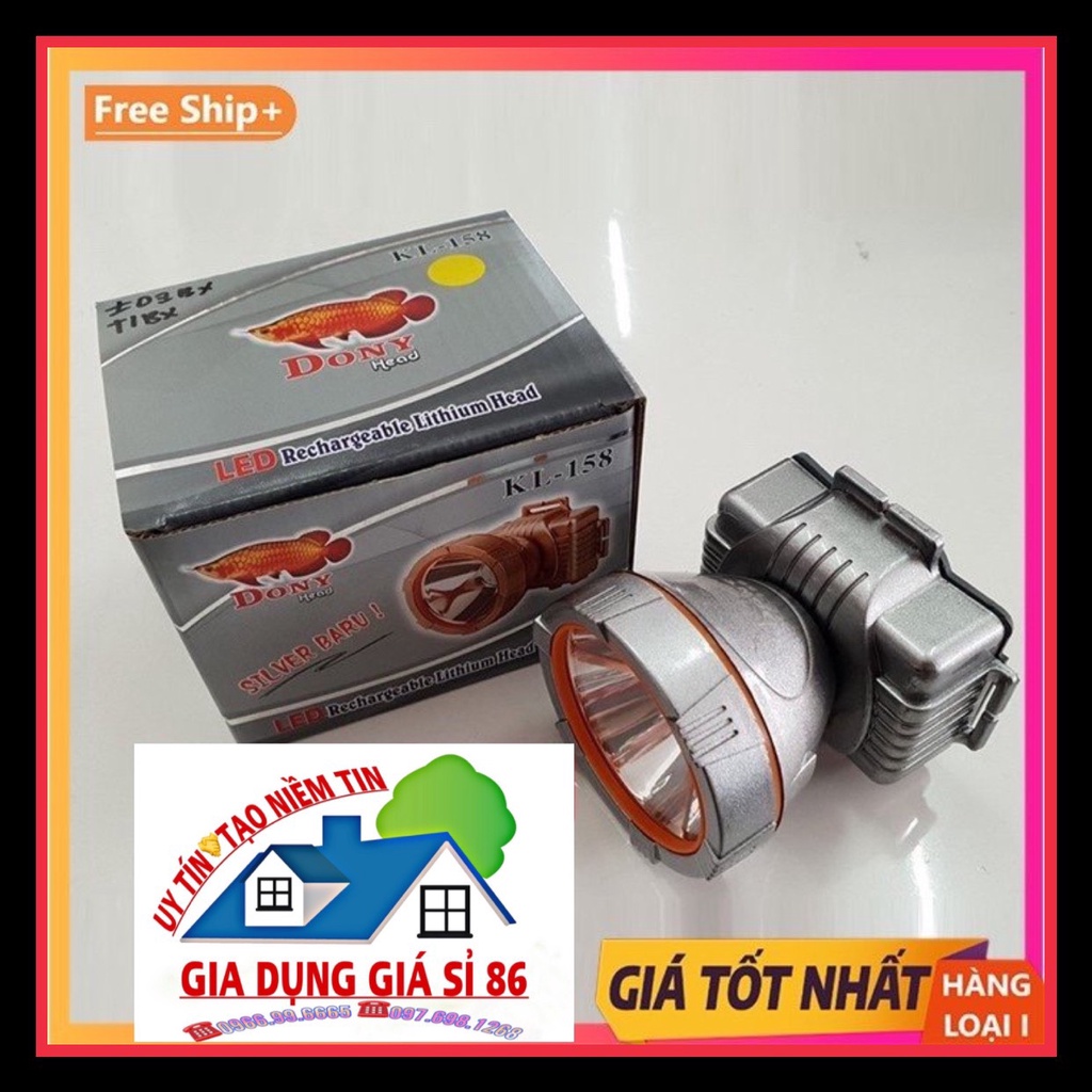 ĐÈN PIN ĐỘI ĐẦU SIÊU SÁNG DONY KL-158- chống nước