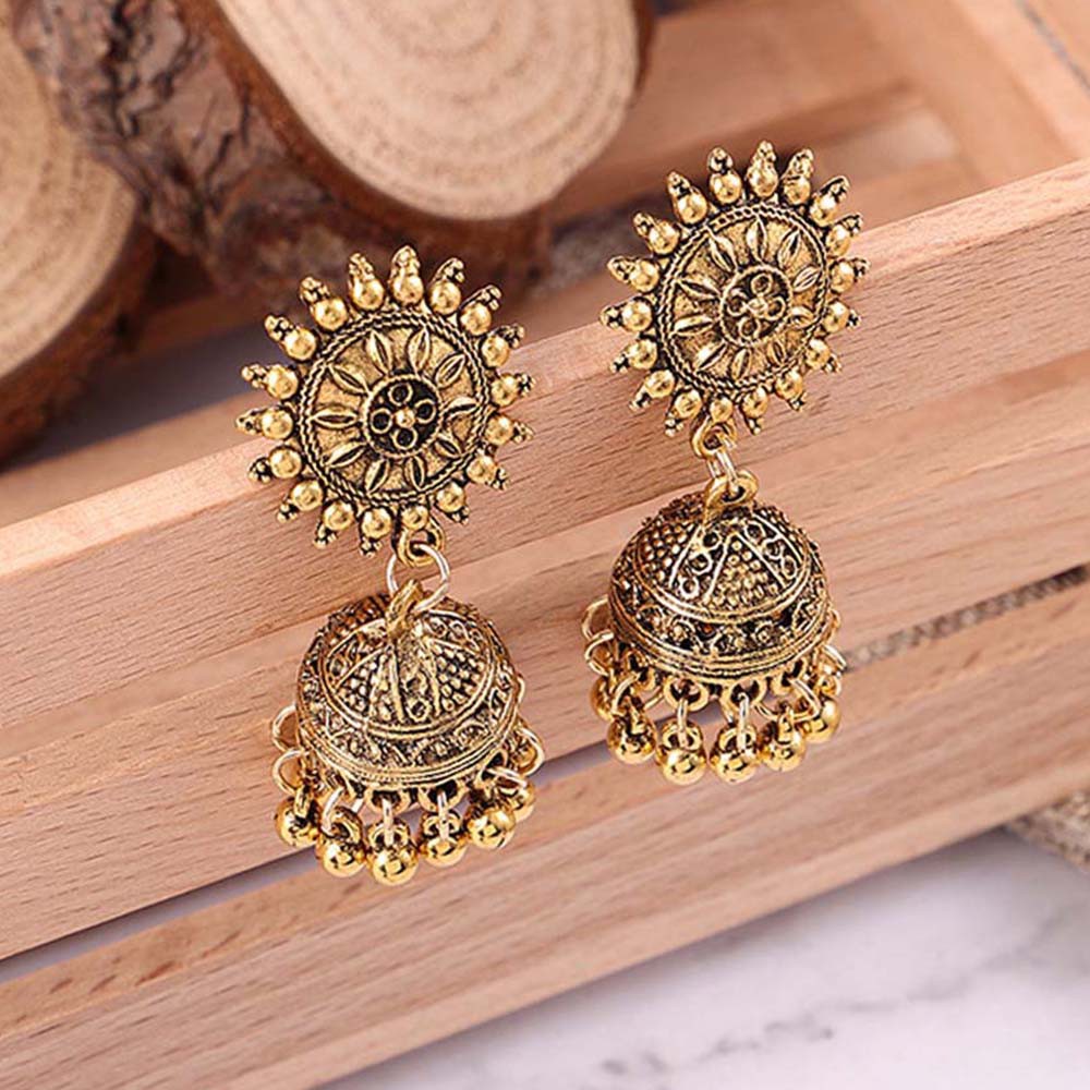 Khuyên Tai Tua Rua Phong Cách Ấn Độ Cổ Điển Dành Cho Nữ