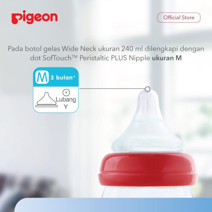 Bình Sữa Thủy Tinh Cổ Rộng In Hình Hươu Cao Cổ Alway There Is A Pigeon 240ml