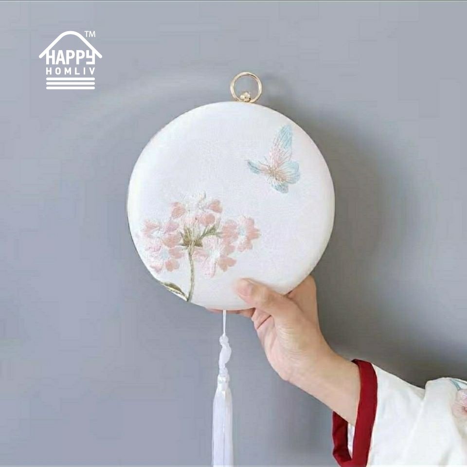 Happy HOMLIV Túi Đeo Chéo Vai Thêu Họa Tiết Dễ Phối Đồ Thời Trang Dự Tiệc