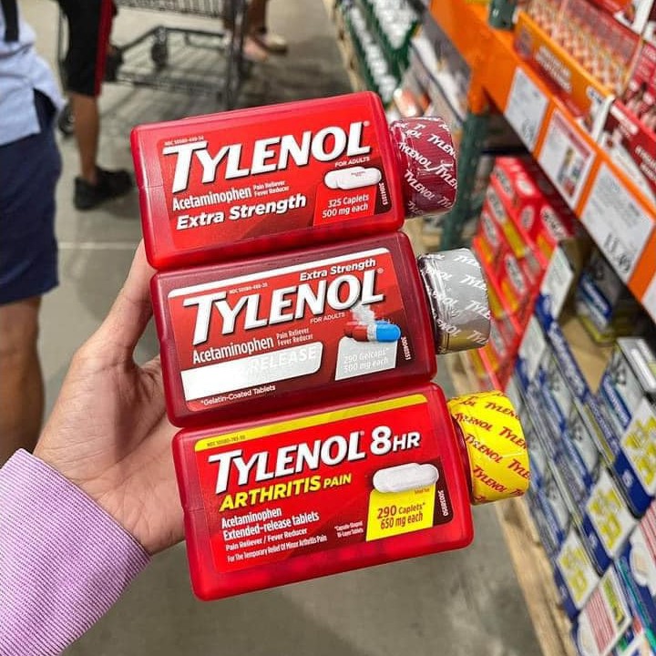 SẴN - Viên Uống TylenoI Mỹ 325 VIÊN 500MG - TY LE NOL US  290 Viên 650mg - 𝐓𝐘𝐋𝐄̂𝐍𝐎𝐋 𝐄𝐱𝐭𝐫𝐚 𝐒𝐭𝐫𝐞𝐧𝐠𝐭𝐡