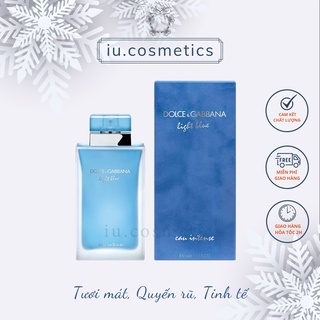 Nước hoa nữ DG Light Blue Eau Intense EDT 100ml - Dầu thơm nữ tính quý phái sang trọng - iu.cosmetics