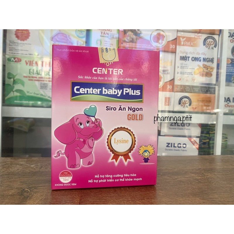 Siro ăn ngon Center Baby Plus Gold - Hỗ trợ bé ăn ngon, tăng cường hấp thu (hộp 20 ống)