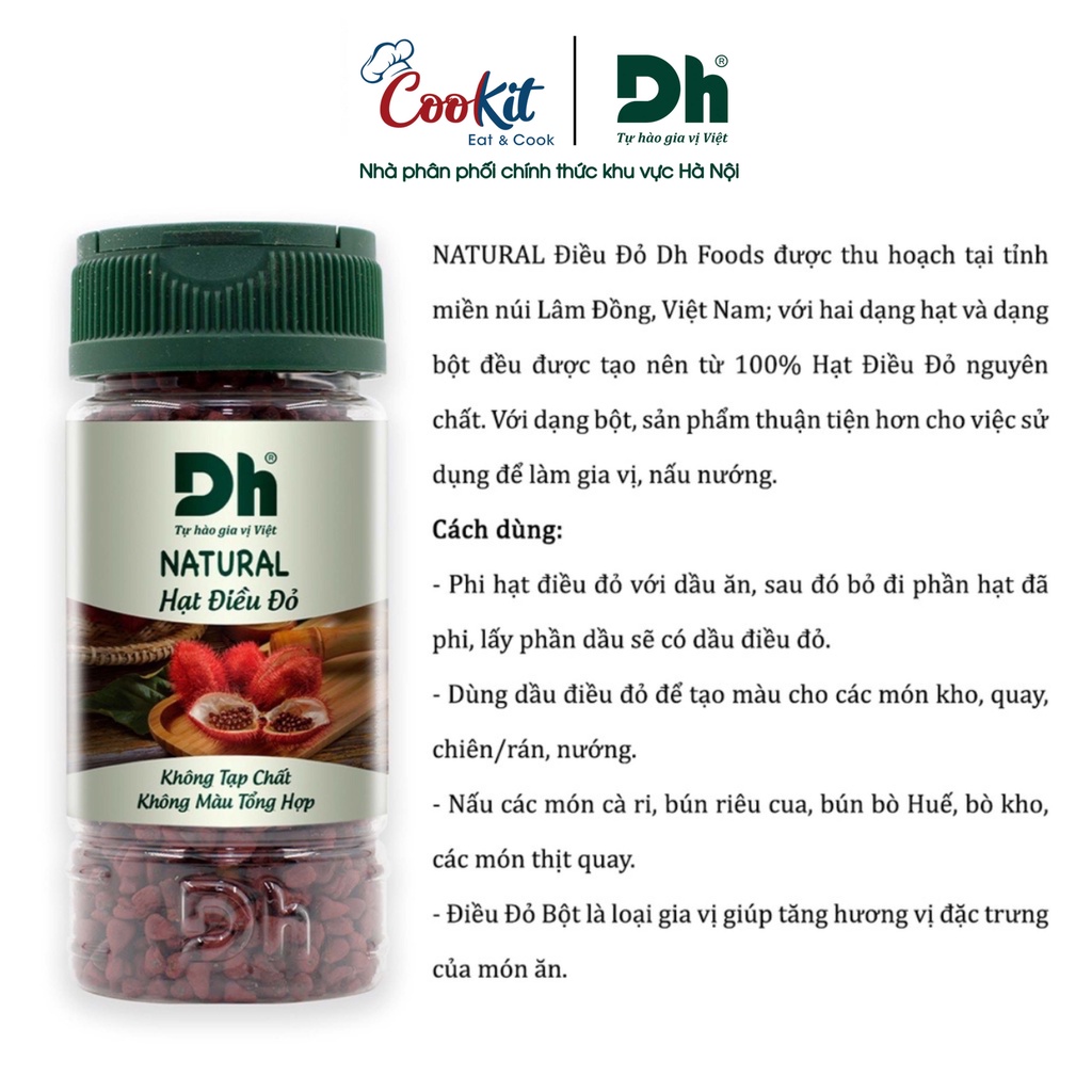 Hạt điều đỏ Natural Dh Foods gia vị, hương liệu nấu ăn 50gr