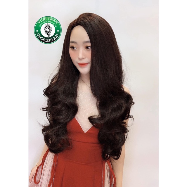 Tóc giả nguyên đầu xoăn 2 mái 8181 ❤️FREESHIP❤️ tặng lưới trùm đầu