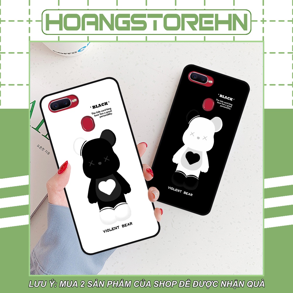 Ốp Oppo A5s / A7 / F9 / A12 in hình họa tiết Mountain, Be@rbrick dễ thương (T13 - T18)