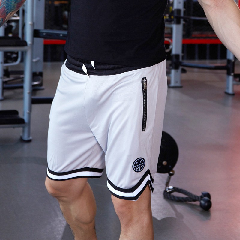 LIVE FIT Men's Fitness Breathable Shorts Summer Training Basketball Sweat Shorts