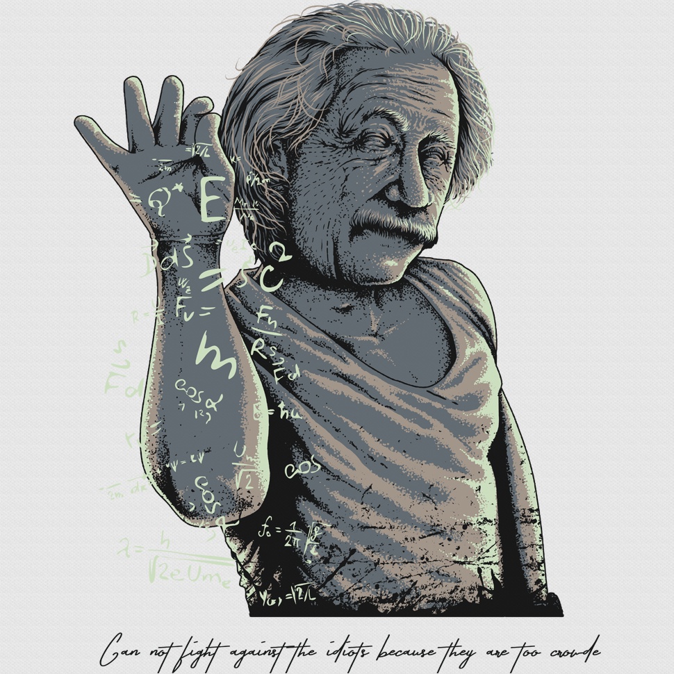 Áo Polo Tay Lỡ MYO Funny Albert Einstein Q013