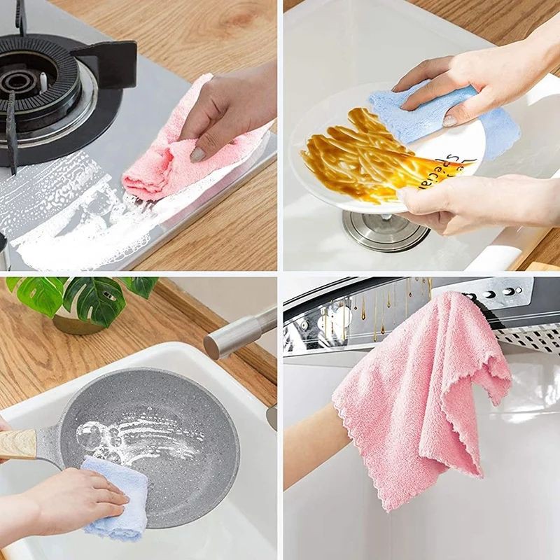 ComBo 5 Khăn Vuông Lông Cừu Đa Năng Thấm Rút Nước