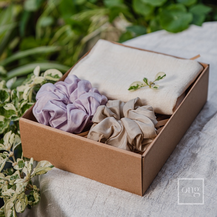 Buộc Tóc Scrunchies - 100% tơ tằm mềm mại, không gây rụng tóc.